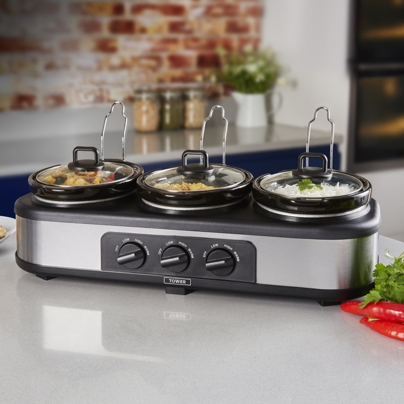 Tower 1.5 L 3 Pot Slow Cooker & Reviews Wayfair.co.uk